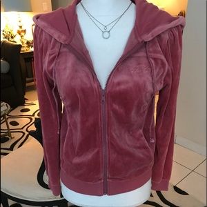 Stüssy velour cotton hoodie